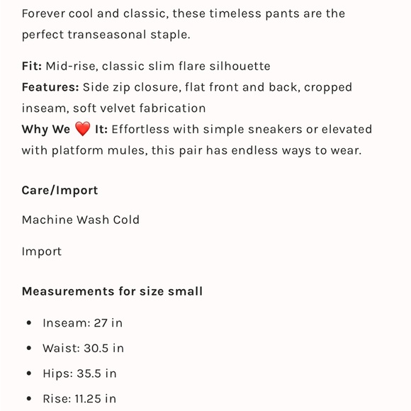 NEW Free People In My Feelings Velvet Crop Slim Flare Pants In Black - Picture 4 of 9